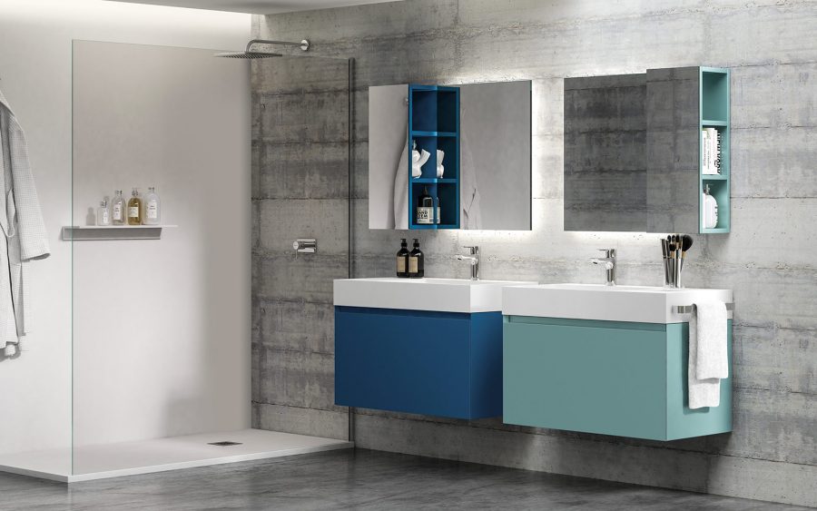 meuble kyrya duo vasque miroir led